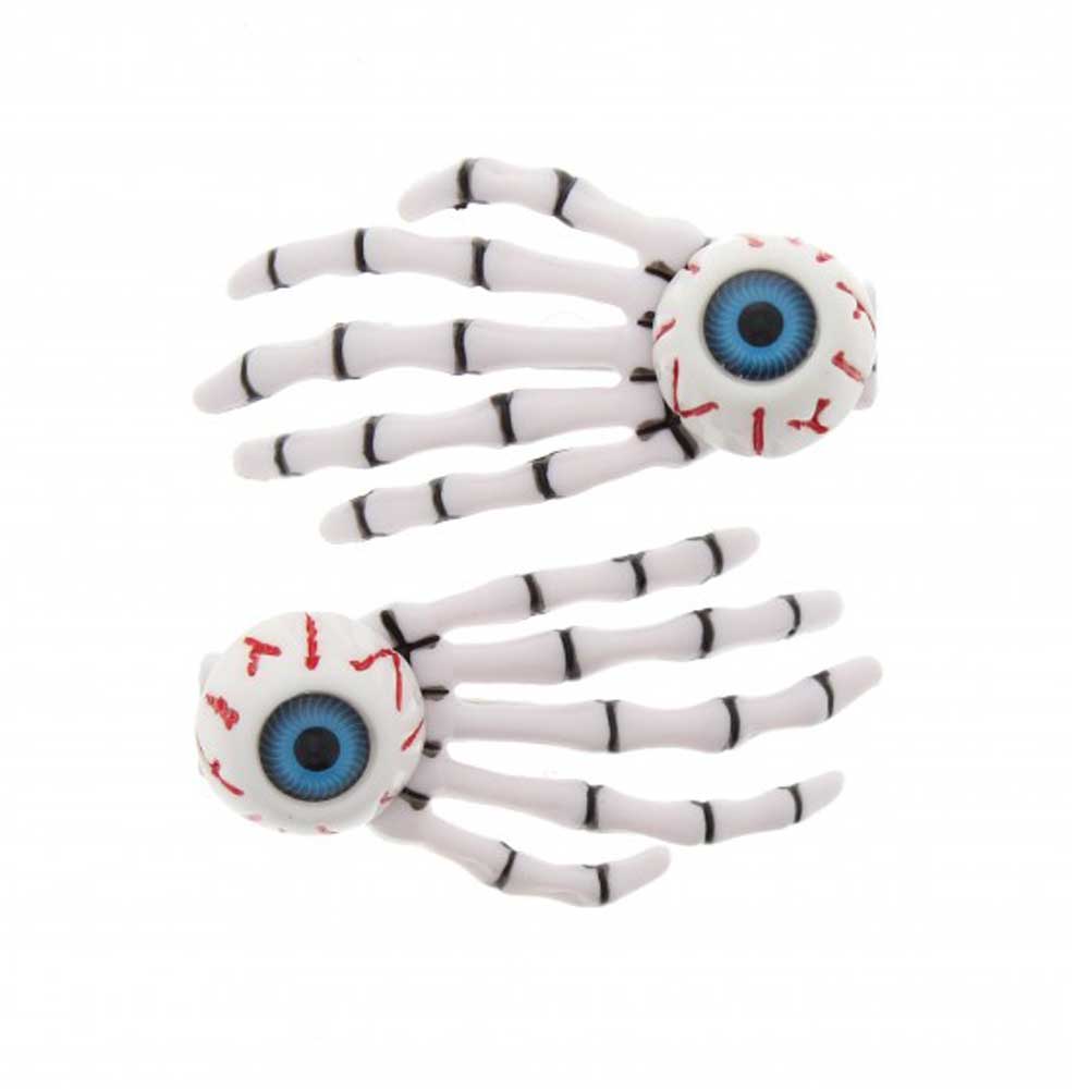 Zac's Alter Ego - Skeleton hand eyeball Haarspange - Weiß